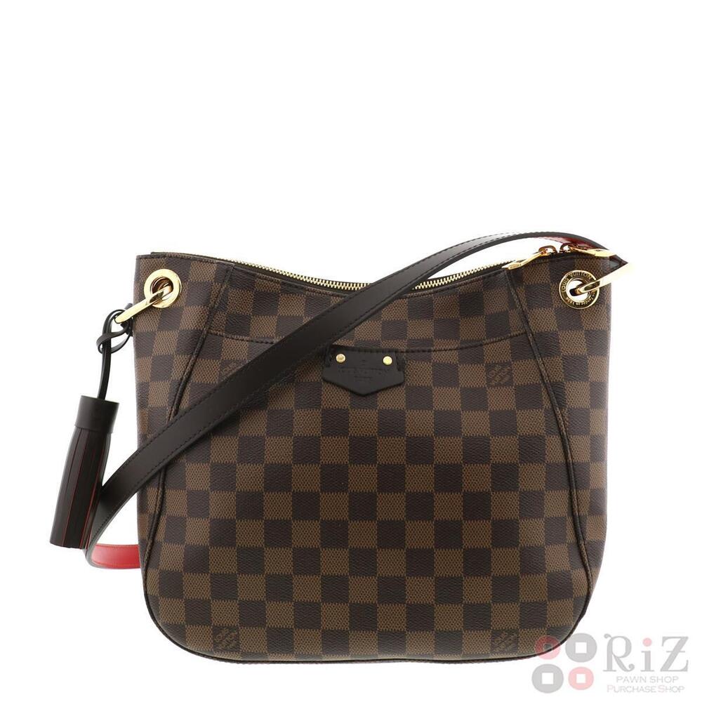 LOUIS VUITTON South Bank Bag Shoulder Messenger Damie Ebene Brown
